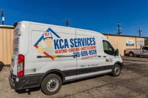 KCA Services White Van on the Street