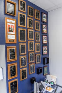 KCA Services Awards on Wall