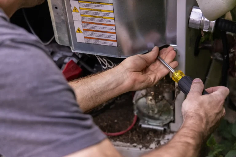 furnace tune-up in progress